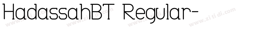 HadassahBT Regular字体转换
